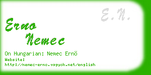 erno nemec business card